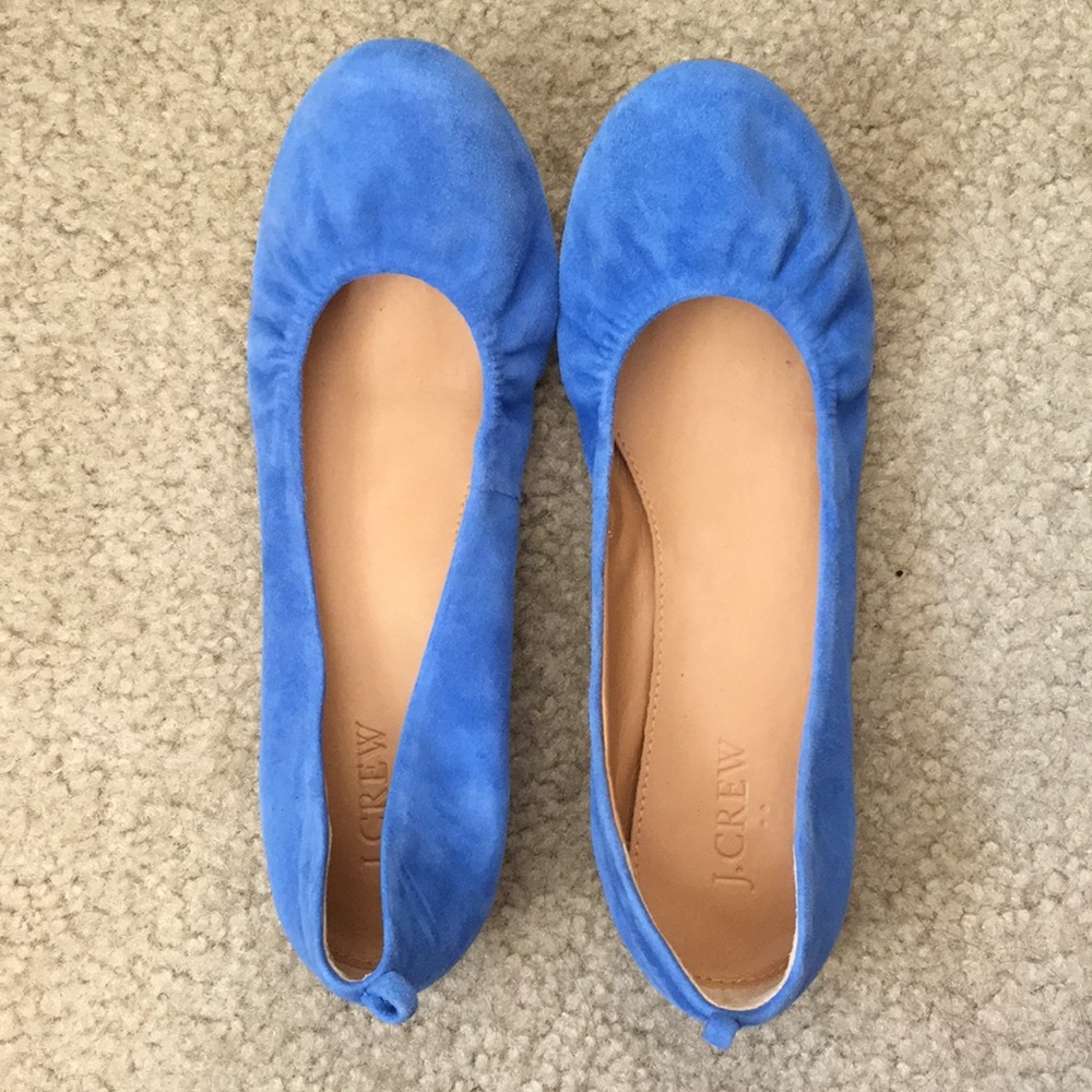 JCrew Velvet Electric Blue Flats